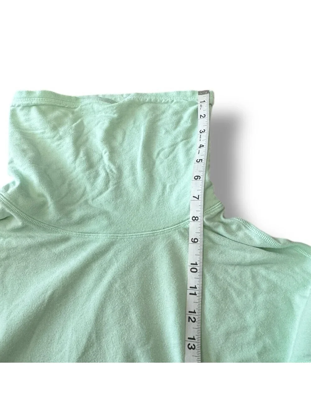 Lululemon Sweater Cowl Neck Pullover Long Sleeve Zipper Pockets Green Women Sz 6